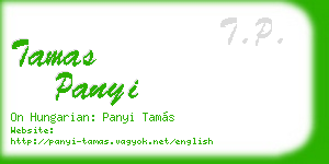 tamas panyi business card