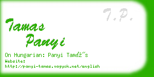 tamas panyi business card